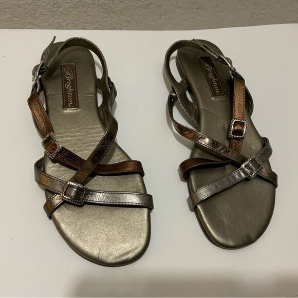 Brighton Callie Strappy Slides Sandals 7.5 M Multicolor Slip On Shoes - Picture 1 of 5